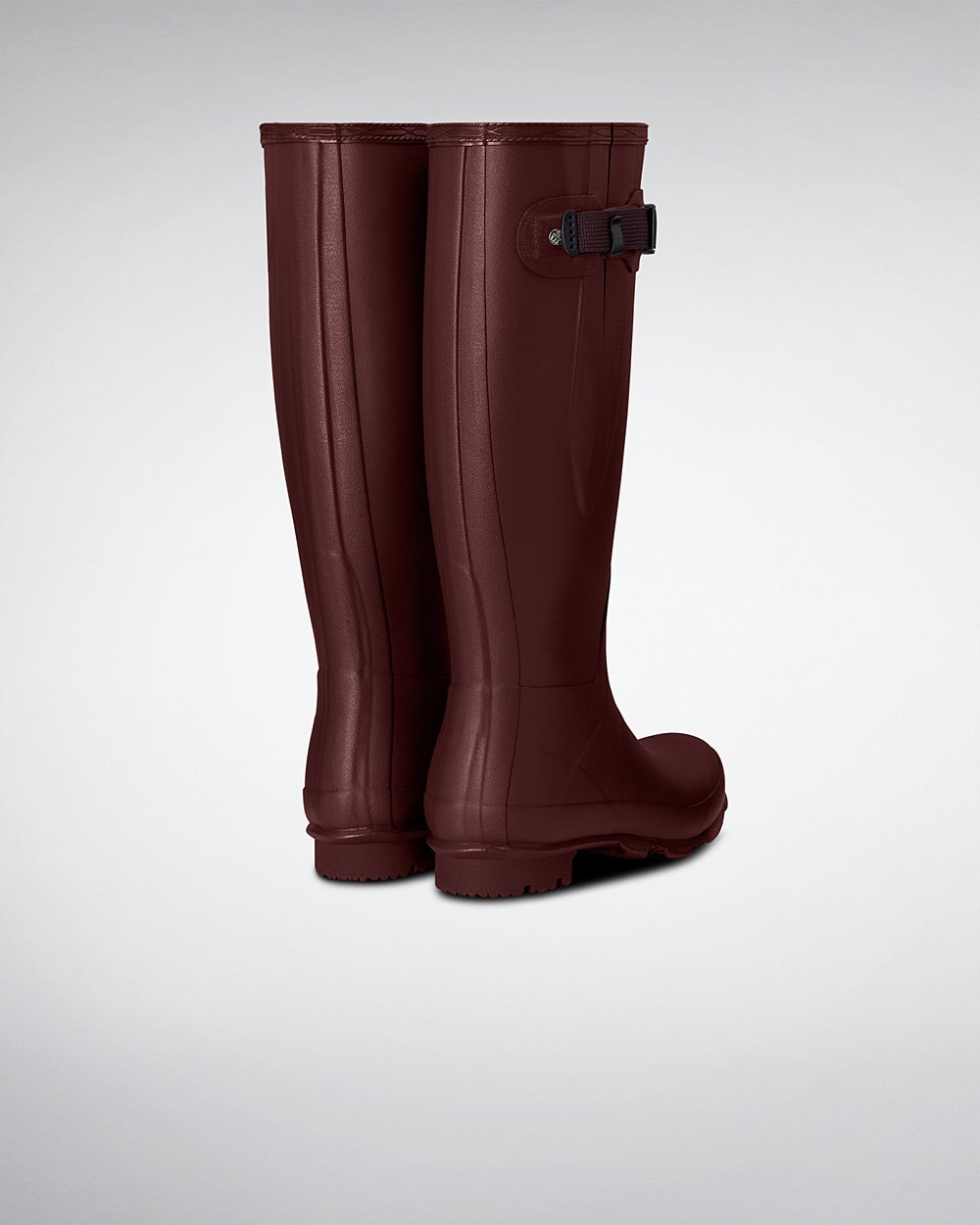 Bottes Hautes de Pluie Hunter Norris Field Side Adjustable Femme Violette Rouge RNDSQLP-43